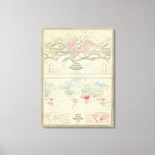 Ocean Currents en de Great River Basins Canvas Afdruk (Voorkant)