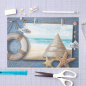 Ocean Deco Seashells Lifesaver Ontkoppeling Tissuepapier (Craft)