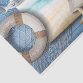 Ocean Deco Seashells Lifesaver Ontkoppeling Tissuepapier (Detail)