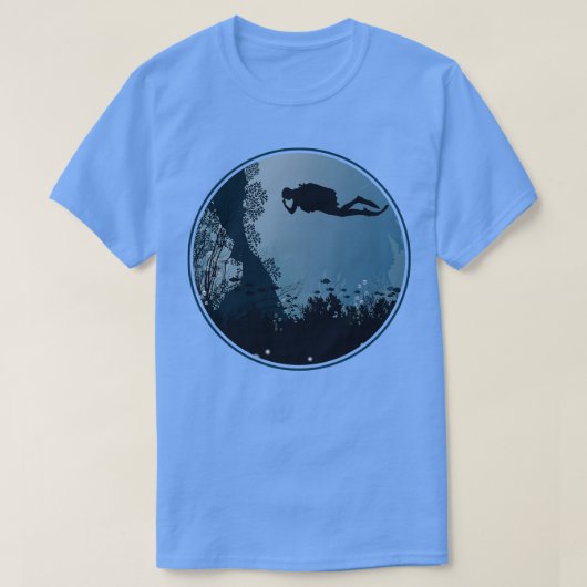 Ocean Deep Diving Scuba Diver T-shirt (Design voorkant)