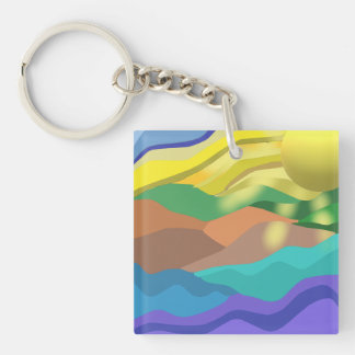 Ocean Dessert Zomerlandschap Abstract Sleutelhanger