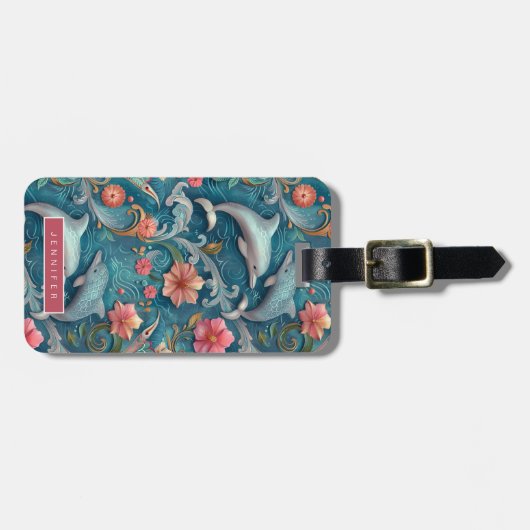 Ocean Dolphin Bagagelabels (Voorkant horizontaal)