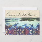 Ocean Dolphin Zee Turtle Fish Vrijgezellenfeest Ui Kaart (Voorkant)