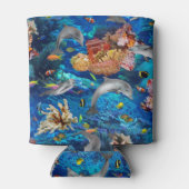 Ocean Dolphins Tropical Coral Reef Blikjeskoeler (Achterkant)