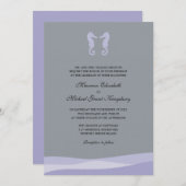 Ocean Double Seahorse Wedding Invitations Kaart (Voorkant / Achterkant)
