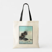 Ocean Dragon rijdend naar de berg Fuji HOKUSAI Uki Tote Bag (Achterkant)