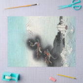 Ocean Dragon Rising naar Mt. Fuji HOKUSAI Ukiyo-e Tissuepapier (Craft)