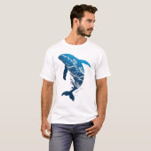 Ocean Dream Whale Illustratie T-shirt (Voorkant volledig)