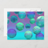 Ocean Dreams - Aqua en Violet Ocean Fantasy Briefkaart (Voorkant / Achterkant)