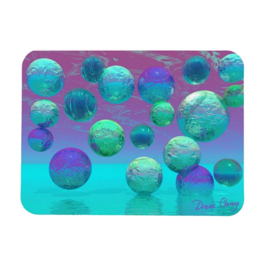 Ocean Dreams - Aqua en Violet Ocean Fantasy Magneet (Horizontaal)