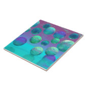 Ocean Dreams - Aqua en Violet Ocean Fantasy Tegeltje (Zijkant)