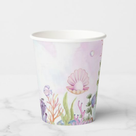 Ocean Dreams Baby shower Cups Papieren Bekers (Achterkant)