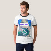Ocean Dreams haai geïnspireerd beddengoed Collecti T-shirt (Voorkant volledig)