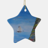 Ocean Dreams Square Keramisch Ornament (Rechts)