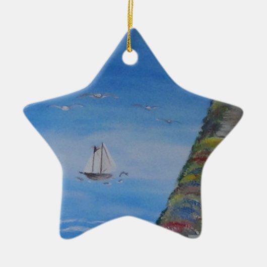 Ocean Dreams Square Keramisch Ornament (Voorkant)