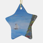 Ocean Dreams Square Keramisch Ornament (Links)