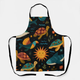 Ocean Drift All-Over Print Apron Gift Schort
