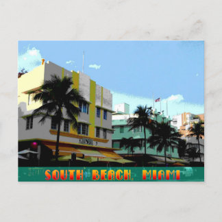 Ocean Drive Art Deco poster Briefkaart