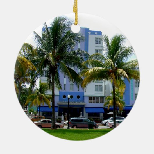 Ocean Drive Keramisch Ornament (Achterkant)