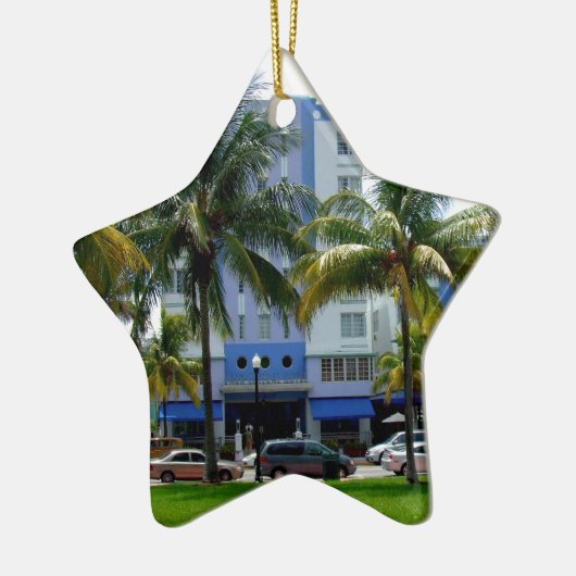 Ocean Drive Keramisch Ornament (Links)
