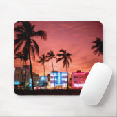 Ocean Drive Miami Beach Skyline Computer Mousepad Muismat (Met muis)