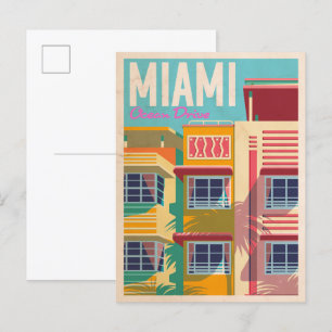 Ocean Drive Miami Briefkaart