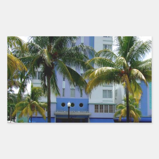 Ocean Drive Rechthoekige Sticker (Voorkant)