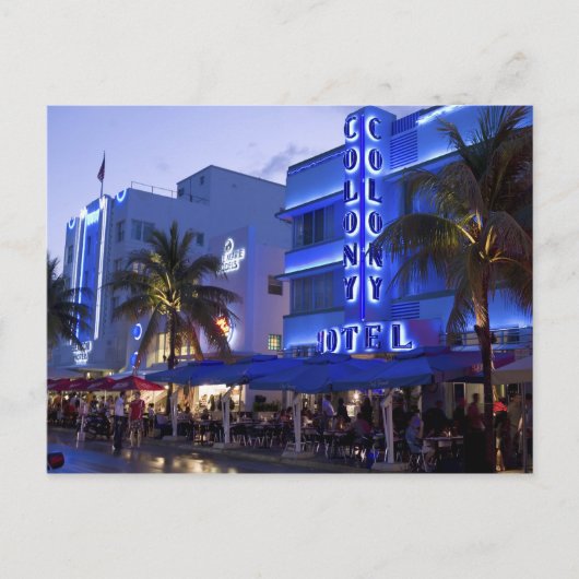 Ocean Drive, South Beach, Miami Beach, 2 Briefkaart (Voorkant)