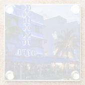 Ocean Drive, South Beach, Miami Beach 2 Glazen Onderzetter (Achterkant)