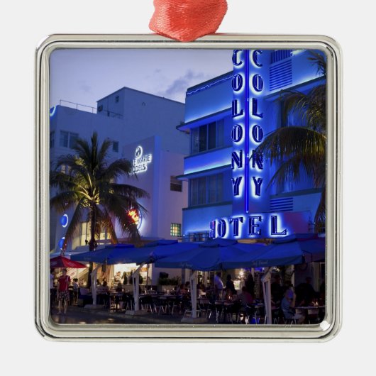 Ocean Drive, South Beach, Miami Beach, 2 Metalen Ornament (Voorkant)