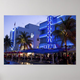 Ocean Drive, South Beach, Miami Beach, 2 Poster
