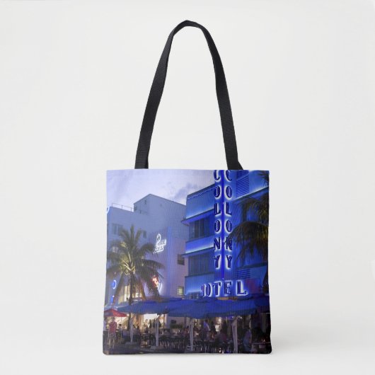 Ocean Drive, South Beach, Miami Beach 2 Tote Bag (Voorkant)
