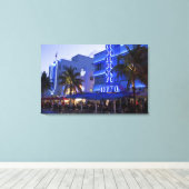 Ocean Drive, South Beach, Miami Beach, Canvas Afdruk (Insitu (Houten vloer))