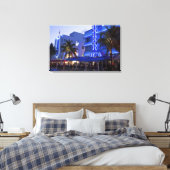 Ocean Drive, South Beach, Miami Beach, Canvas Afdruk (Insitu (Slaapkamer))