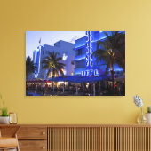 Ocean Drive, South Beach, Miami Beach, Canvas Afdruk (Insitu (Woonkamer))
