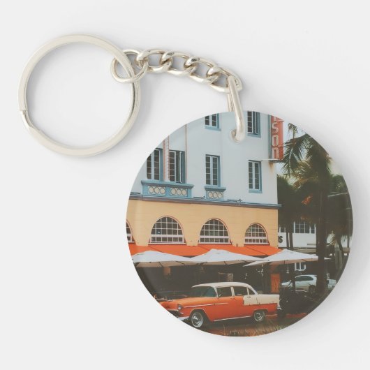 Ocean Drive, South Beach, Miami Sleutelhanger (Voorkant)