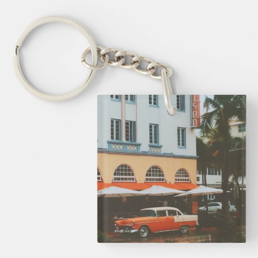 Ocean Drive, South Beach, Miami Sleutelhanger (voorkant)