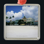 Ocean Drive, South Miam Beach, Miami - Florida Metalen Ornament<br><div class="desc">AssetID: 133112876 / {Hisham Ibrahim} / Ocean Drive,  South Miam Beach,  Miami - Florida</div>