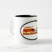 Ocean Drive. Tweekleurige Koffiemok (Voorkant links)