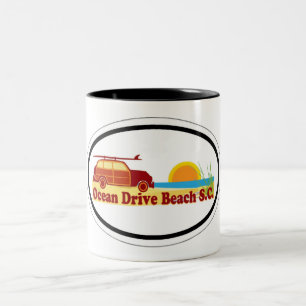 Ocean Drive. Tweekleurige Koffiemok