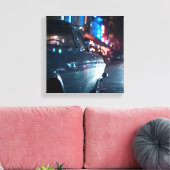 Ocean Drive vintage-wagen Canvas Afdruk (Insitu (Woonkamer))