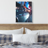 Ocean Drive vintage-wagen Canvas Afdruk (Insitu (Slaapkamer))