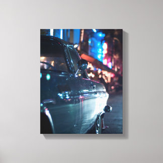 Ocean Drive vintage-wagen Canvas Afdruk