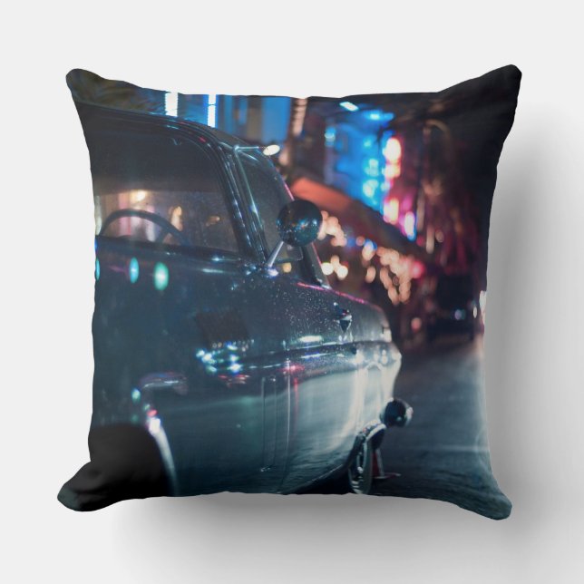 Ocean Drive vintage-wagen Kussen (Voorkant)