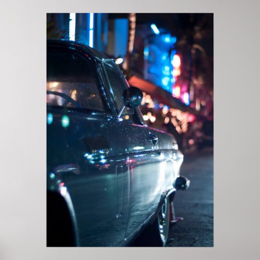 Ocean Drive vintage-wagen Poster (Voorkant)