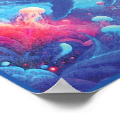 Ocean Dromen Psychedelische Wal Poster (Hoek)