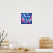 Ocean Dromen Psychedelische Wal Poster (Keuken)