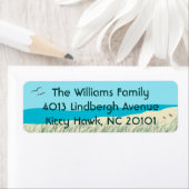 Ocean Dunes Seagrass Adresetiketten Etiket (Insitu)