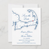 Ocean Edge Resort Brewster bruiloft Save The Date (Voorkant)