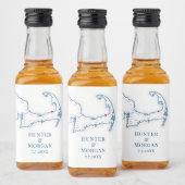 Ocean Edge Resort Brewster MA Wedding Nip Likeurfles Etiket (Flessen)